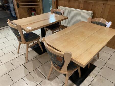 Lot de 2 tables et 4 chaises