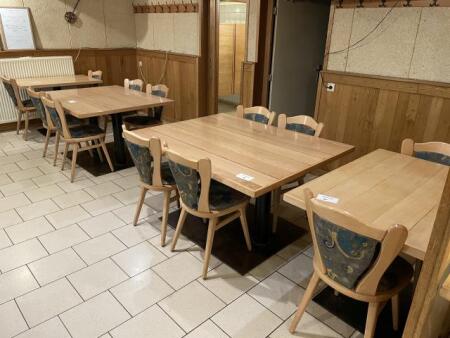 Lot de 4 tables et 12 chaises