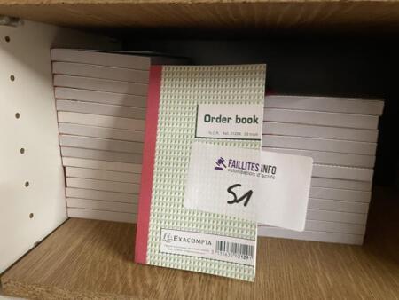 Lot de carnet de commandes