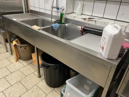 Evier en inox double bac