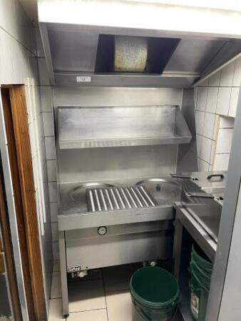 Friteuse double avec hotte
