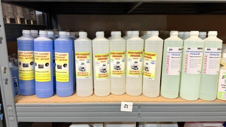 Lot de produits d'entretien de moteurs, mécaniques …