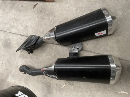 Lot de 2 pots d'échappement pour moto