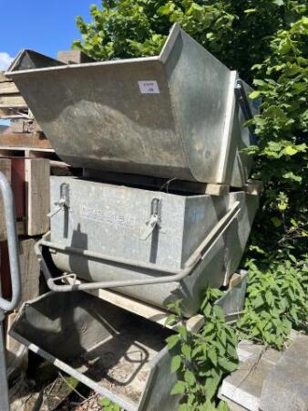 Lot de 3 bennes à terre à palonnier PREMET