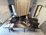 Lot de trois bureau noirs 160 x 60 cm