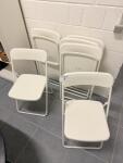 Lot de six chaises blanche IKEA