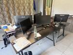 Lot de trois bureau noirs 160 x 60 cm