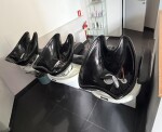 Lot de trois bacs de lavage professionnels pour salon de coiffure 