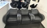 Lot de trois bacs de lavage professionnels pour salon de coiffure 